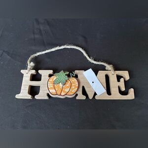 New! HOME Sign Pumpkin Design NWT